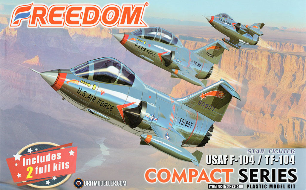 Freedom Models 162704 Egg F104 & TF104 USAF (Includes 2 Kits) Plastic Model Kit Freedom Models PLASTIC MODELS