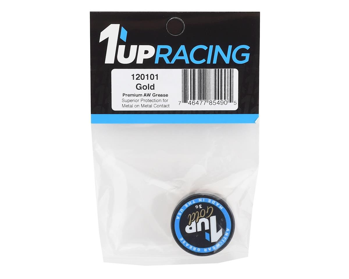 High-quality gold anti-wear grease in 3g package from 1UP Racing brand.