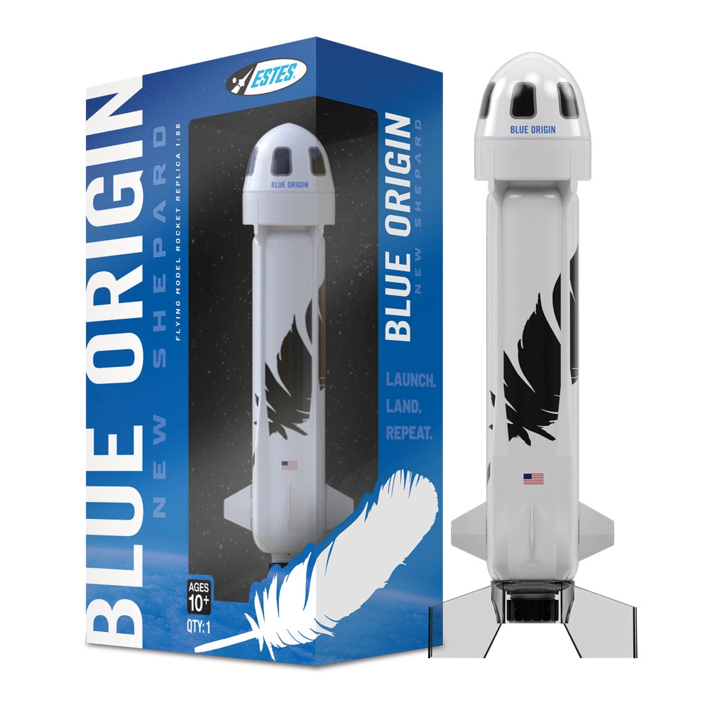 Estes Blue Origin New Shepard Beginner Model Rocket (18mm Standard Engine) [2198] - Hobbytech Toys