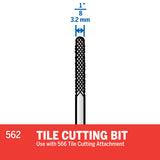 Dremel Spiral Tile Cutting Bit 3.2mm (562) - Hobbytech Toys