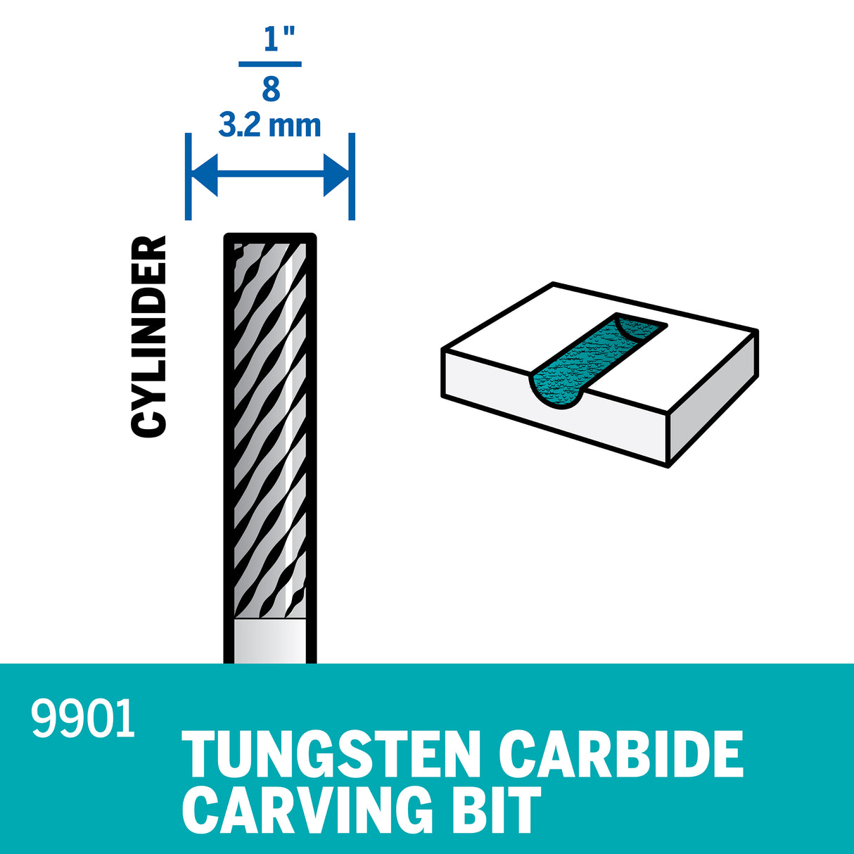 Dremel Tungsten Carbide Cutter 3.2mm (9901) - Hobbytech Toys