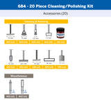 Dremel 20 Piece Cleaning & Polishing Mini Accessory Kit (684) - Hobbytech Toys