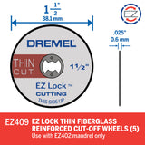 Dremel EZ Lock Thin Cut Off Wheels 38mm (EZ409) - 5 Pack - Hobbytech Toys