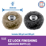 Dremel EZ Lock Finishing Abrasive Buffs 180 and 280 Grit (EZ511) - 2 Pack - Hobbytech Toys