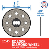 Dremel EZ Lock Diamond Point Cutting Wheel 38mm (EZ545) - Hobbytech Toys