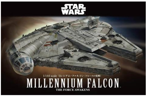 Bandai 5063826 1/144 Star Wars Millennium Falcon Star Wars: The Force Awakens Plastic Model Kit - Hobbytech Toys