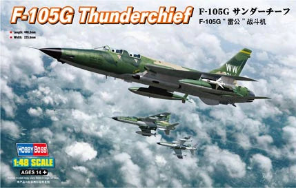 HobbyBoss 1/48 F-105G Thunderchief Plastic Model Kit [80333] - Hobbytech Toys