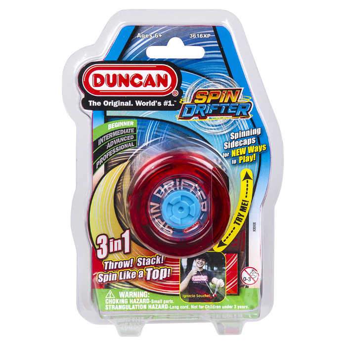 Colorful Duncan Yo-Yo Beginner Spin Drifter with 3-in-1 features for thrilling tricks and play.