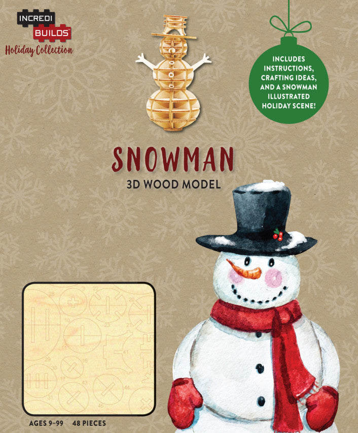 Incredibuilds Christmas Holiday Collection Snowman - Hobbytech Toys