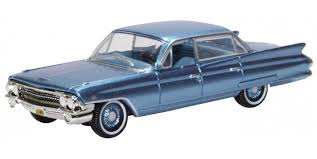 Oxford 1/87 Cadilac Sedan Deville 1961 Nautilus Blue Oxford TRAINS - HO/OO SCALE