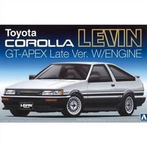Aoshima 1/24 Ae86 Toyota Corolla Levin Gt-Apex Late Version With Engine Aoshima PLASTIC MODELS