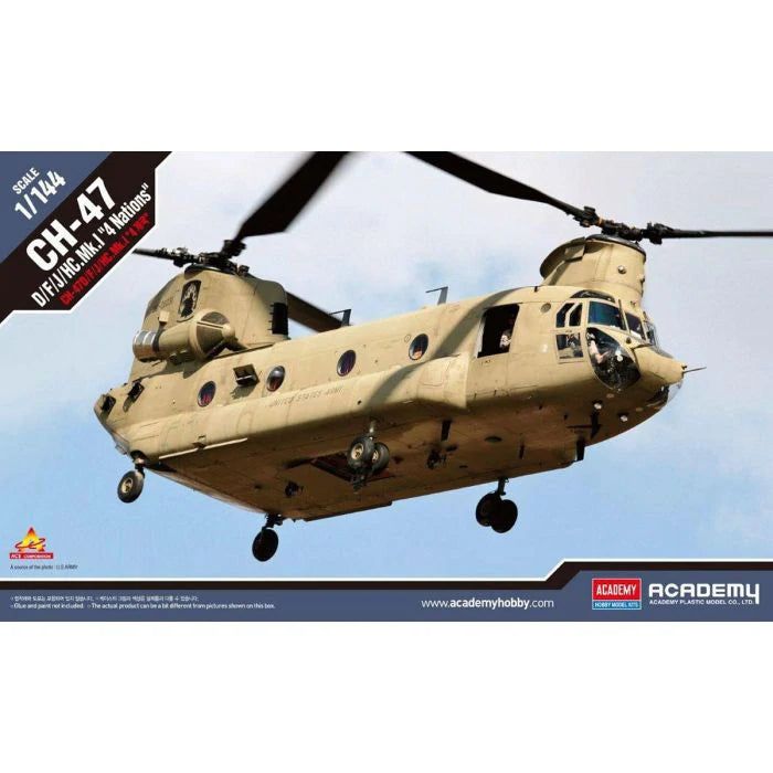 Academy 1/144 CH-47D/F/J/HC.Mk.1 "4 Nations" Plastic Model Kit [12624] - Hobbytech Toys