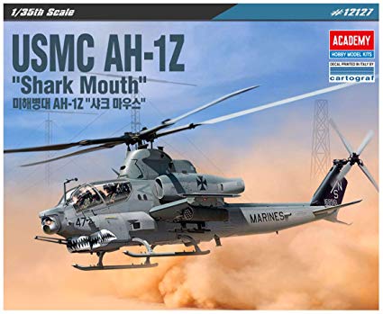 Academy 1/35 Usmc Ah-1Z Shark Mouth Helicopter Academy PLASTIC MODELS