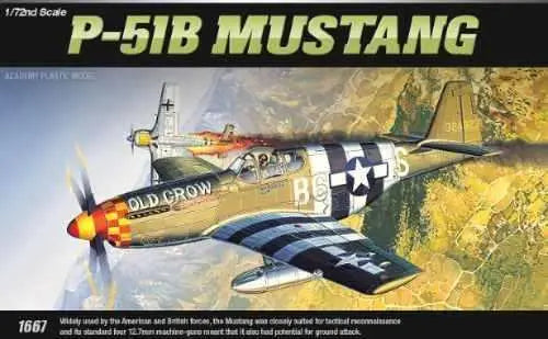 Academy 1/72 P-51B Mustang Plastic Model Kit Academy PLASTIC MODELS