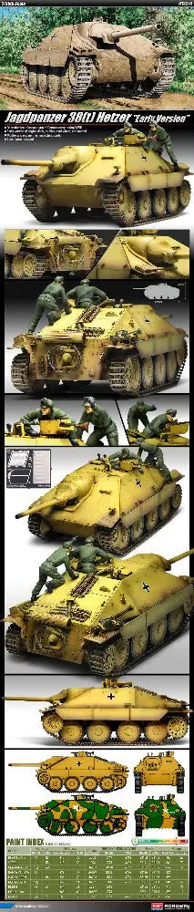 Academy 1/35 Jagdpanzer 38T Hetzer Early Version Academy PLASTIC MODELS