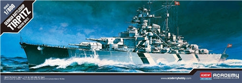 Academy 1/800 Battleship Tirpitz (Static) Plastic Model Kit Academy PLASTIC MODELS