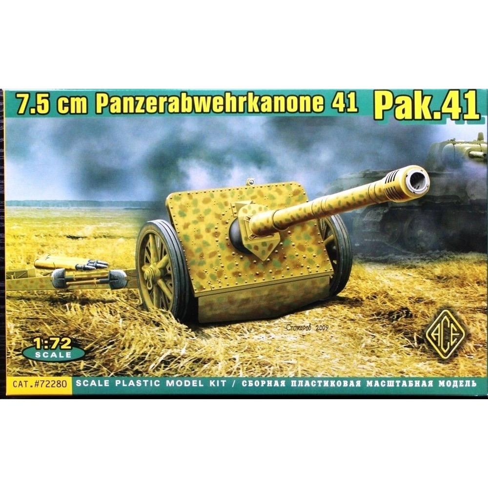 Ace Model 72280 1/72 7,5cm Panzerabwehrkanone 41 (PaK 41) Plastic Model Kit** NULL PLASTIC MODELS
