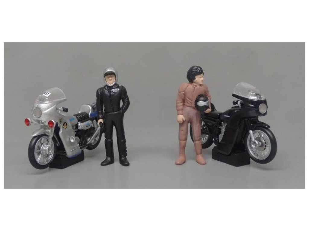 DDA Collectables 1/43 Kawasaki Motorbike x 2 with Figures Ace Model Kits DIE-CAST MODELS