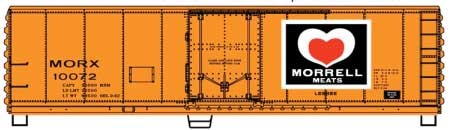 Accurail HO 40ft Steel Reefer w/Plug Doors - Kit - Morrell MOEX #10072 (orange, black, red, Heart Logo) Accurail TRAINS - HO/OO SCALE