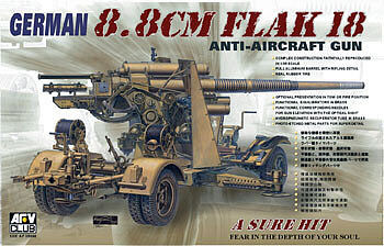 AFV Club AF35088 1/35 German 8.8cm Flak-18 AA Gun Plastic Model Kit AFV Club PLASTIC MODELS