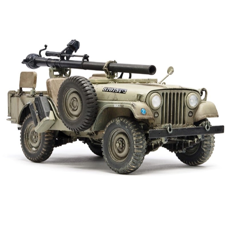 AFV Club AF35S99 1/35 IDF M38A1 Series recon/fire support Jeep (2 models set) Plastic Model Kit - Hobbytech Toys