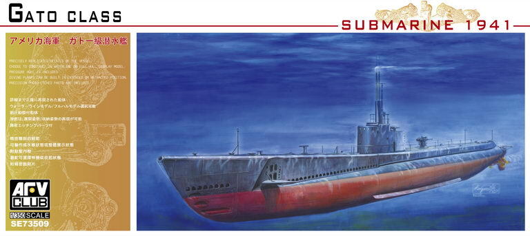 AFV Club SE73509 1/350 Gato Class Submarine 1941 Plastic Model Kit - Hobbytech Toys