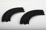AFX 70602 9-inch 1/4R Curve Track (2pcs) - Smooth, Black Curved Slot Car Tracks