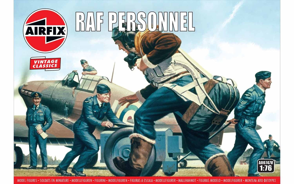 Airfix 1/76 Raf Personnel Vintage Classic Airfix PLASTIC MODELS