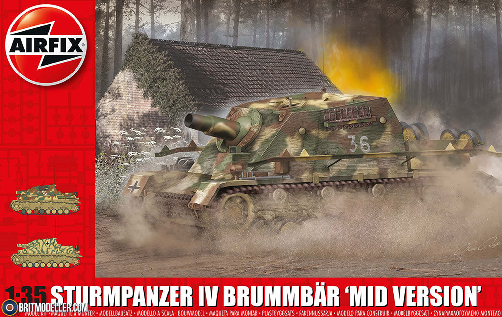Airfix A1376 1/35 Sturmpanzer IV Brummbar Mid Version - Hobbytech Toys