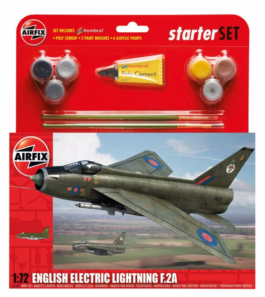 Airfix 1/72 English Electric Lightning F.2A Starter Set Airfix PLASTIC MODELS