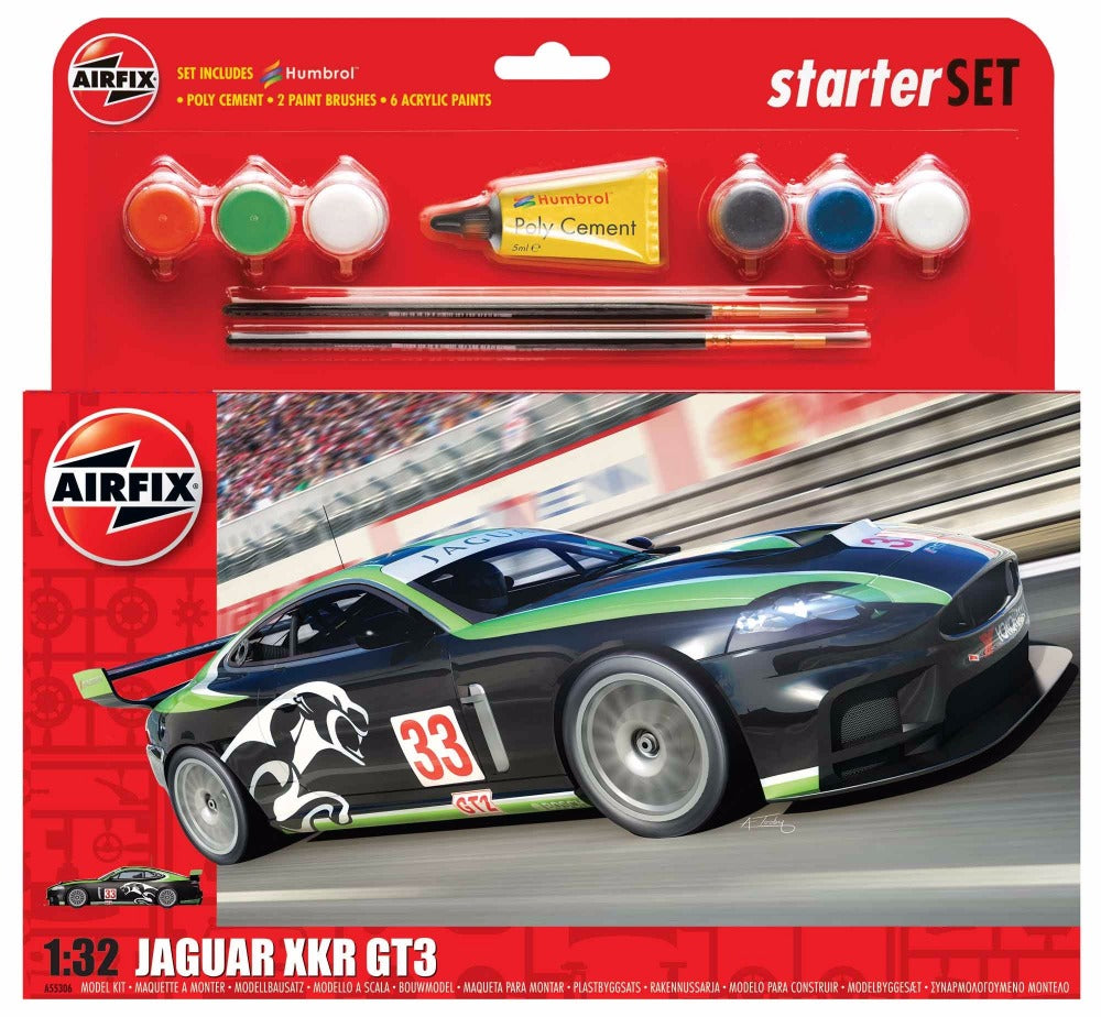Airfix 1/32 Jaguar XKR GT3 Starter Set Airfix PLASTIC MODELS