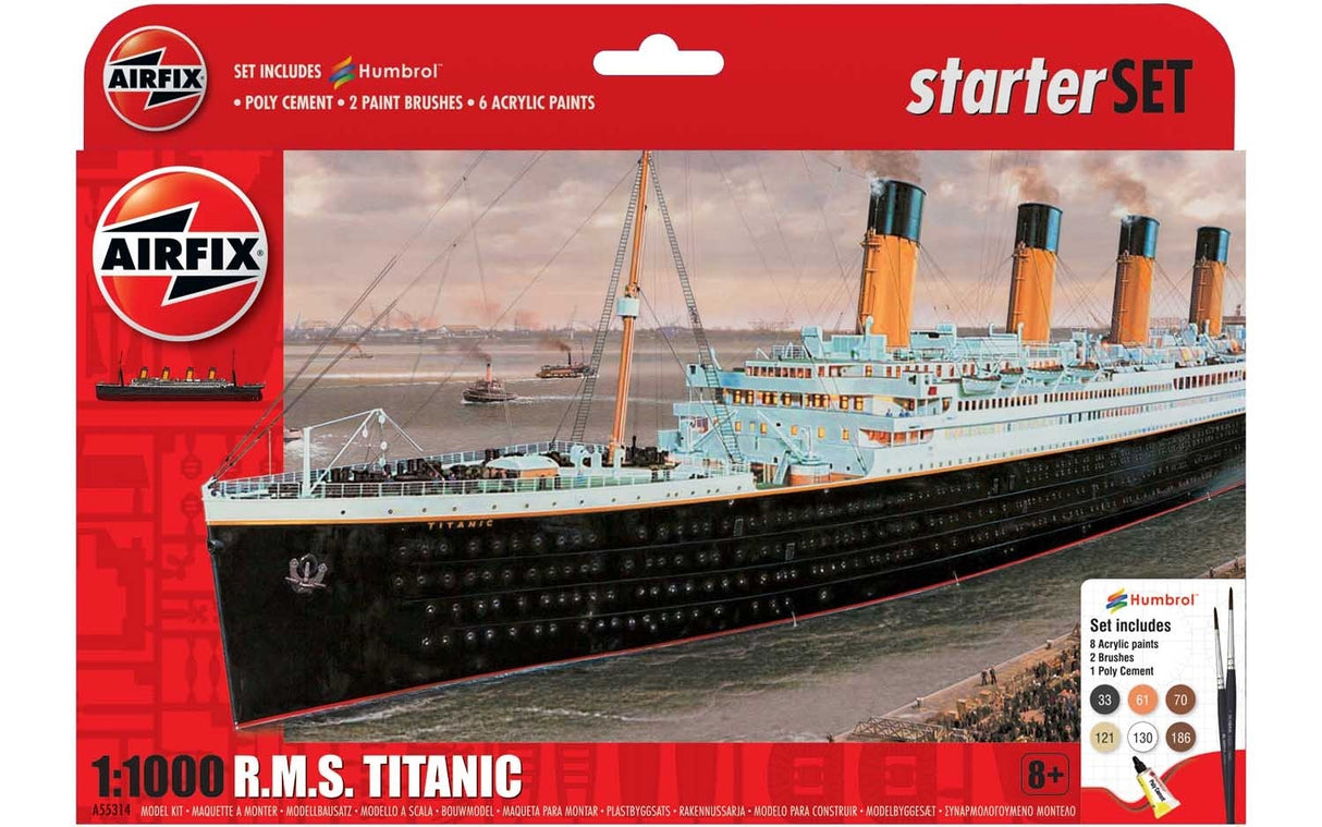 Airfix 1/1000 RMS Titanic Starter Set Airfix PLASTIC MODELS