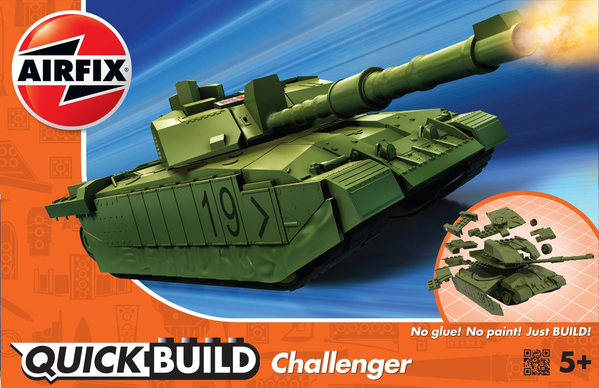 Airfix Quick Build Challanger Tank Green Airfix PLASTIC MODELS