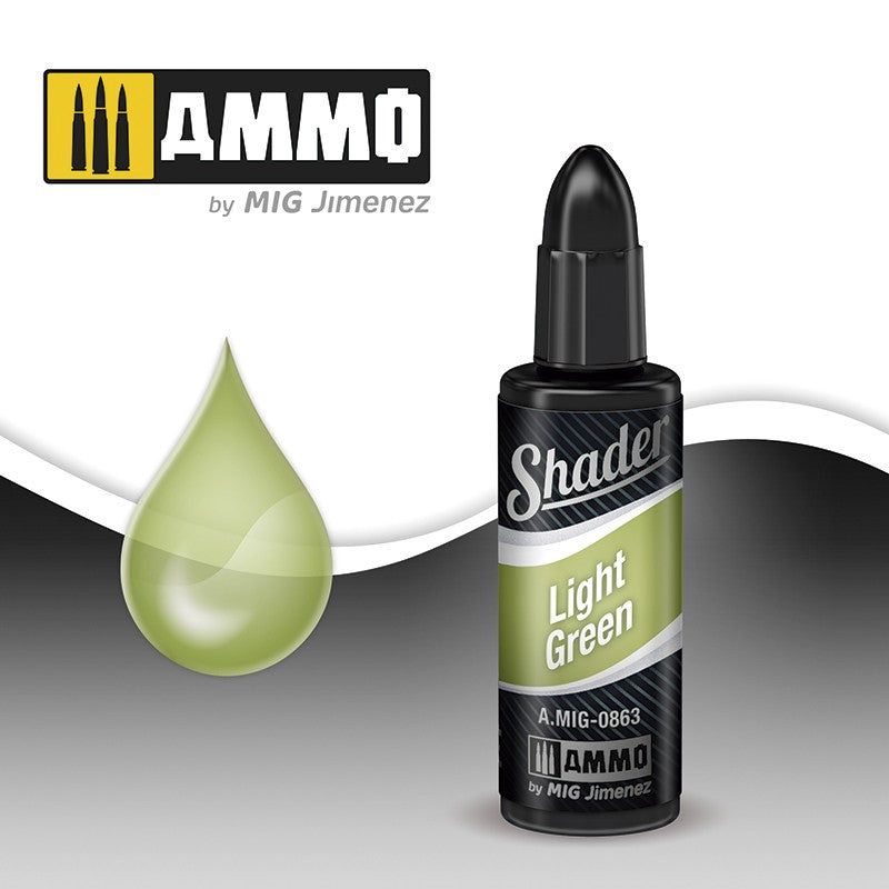Mig Light Green Shader 10ml MIG PAINT, BRUSHES & SUPPLIES