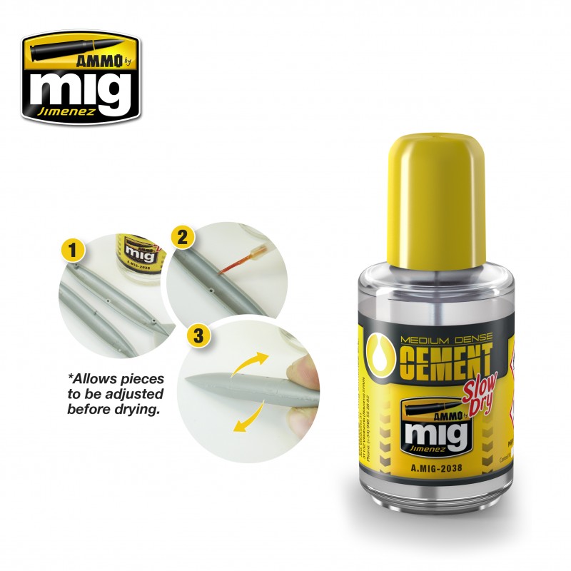 Mig Ammo Medium Dense Cement Slow Dry MIG SUPPLIES