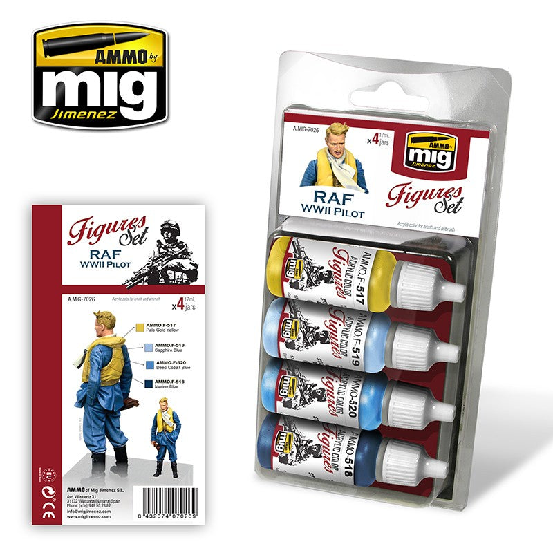 Mig Ammo RAF WWII Pilot for figures MIG PAINT, BRUSHES & SUPPLIES