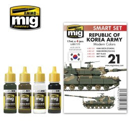 Mig Ammo Republic of Korea Army Modern Colour Set MIG PAINT, BRUSHES & SUPPLIES