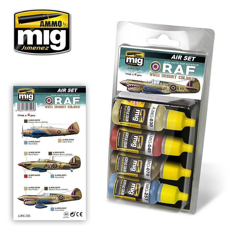 Mig Ammo Raf Wwii Desert Colors MIG PAINT, BRUSHES & SUPPLIES