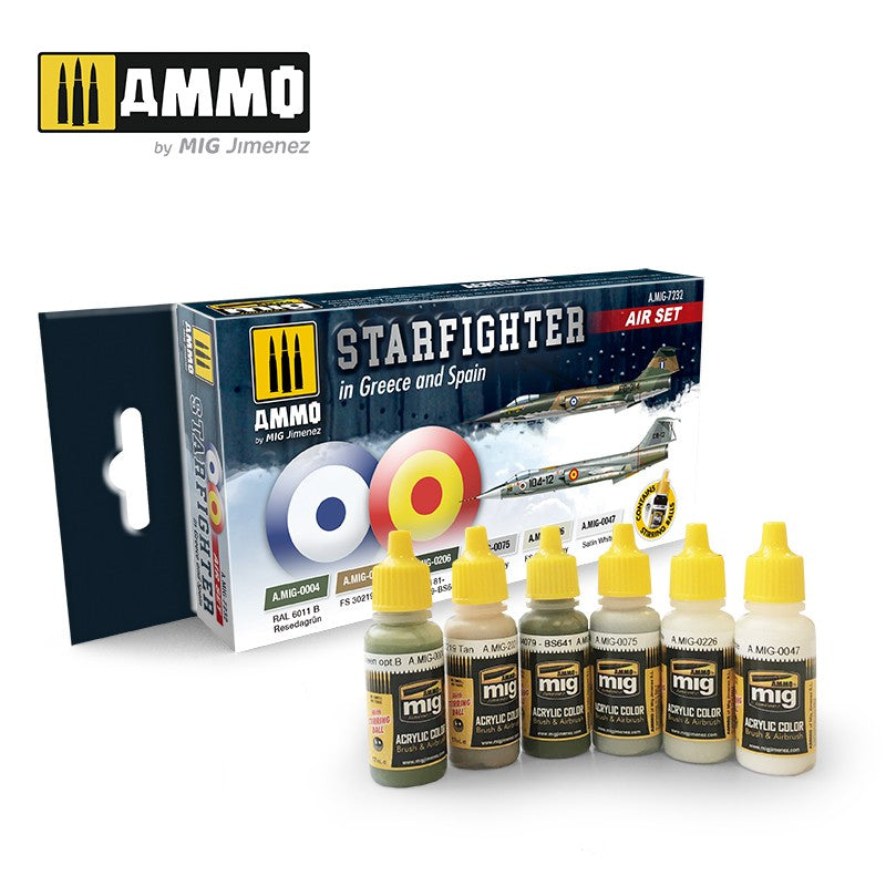 Mig Ammo Set Starfighter In Greece And Spanish Services MIG PAINT, BRUSHES & SUPPLIES