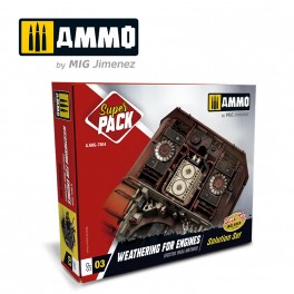 Mig Ammo Super Pack. Weathering For Engines MIG PAINT, BRUSHES & SUPPLIES