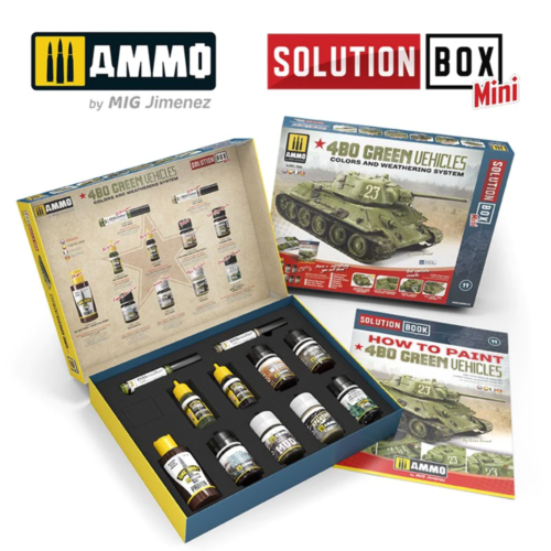 Mig Ammo 7900 Solution Box Mini - 4Bo Russian Green Vehicles - Hobbytech Toys