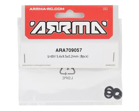 Arrma ARA709057 Shim 5.4x9.5x0.2mm (8pcs) Arrma RC CARS - PARTS