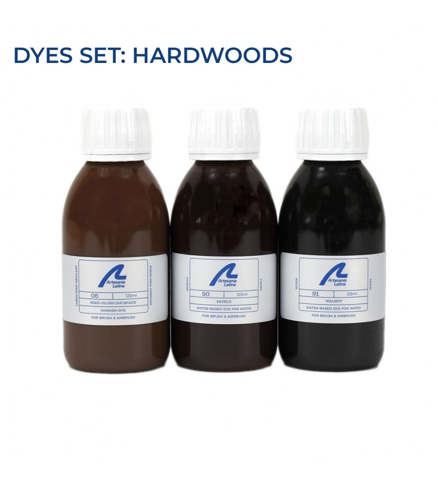 Artesania 12874 Water-based Dyes Set: Hardwoods 125ml - Hobbytech Toys