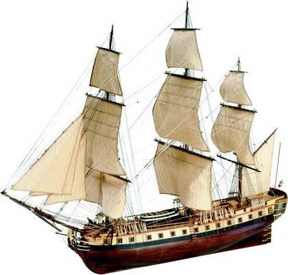 Artesania 22517 Hermione La Fayette Warship 1779 Wood Ship Model Kit Artesania WOODEN MODELS