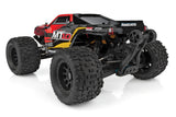 Tough RC Monster Truck in Striking Red, Primed for Off-Road Adventure