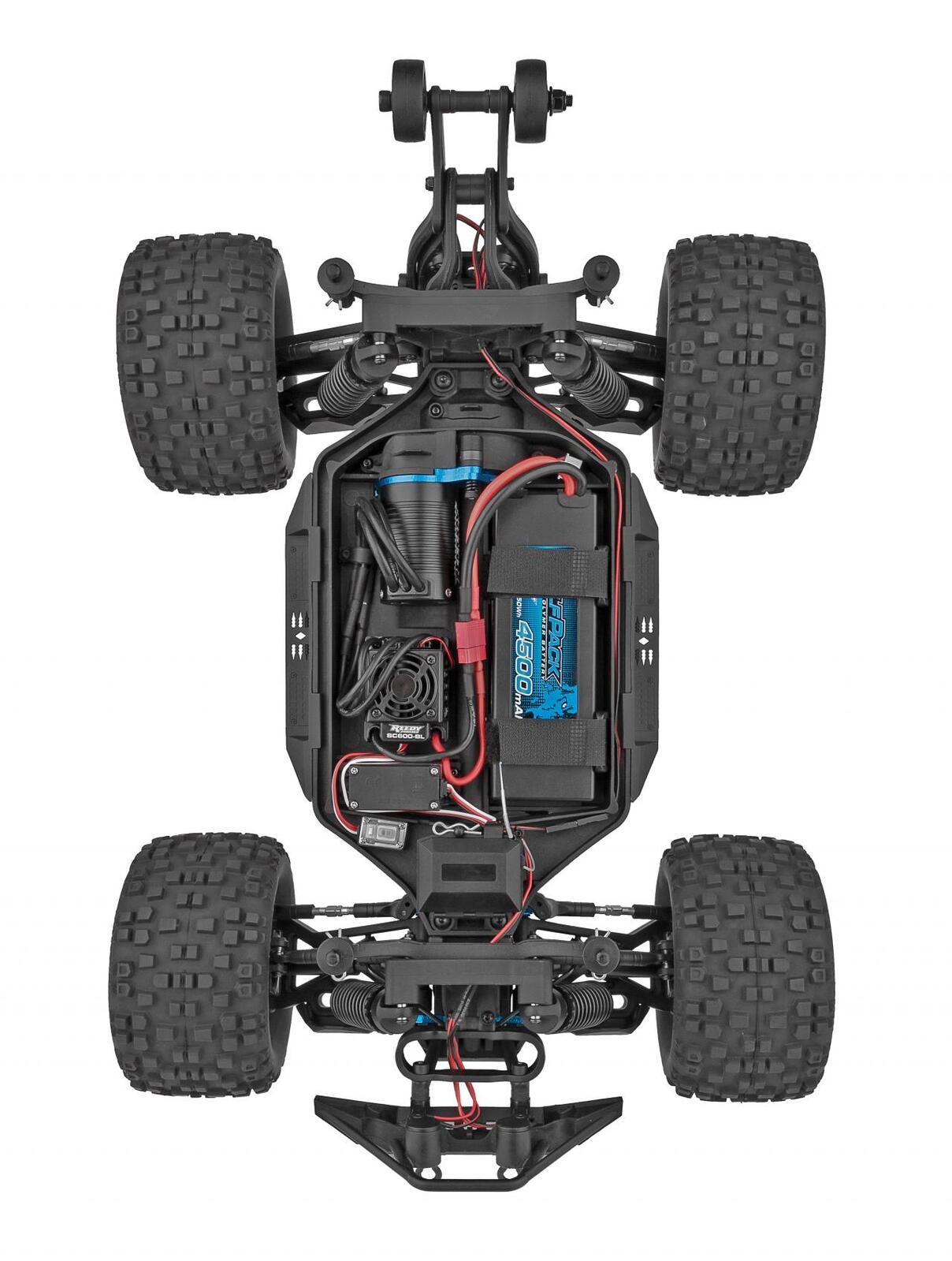 Rugged RC Monster Truck: Team Associated Rival MT10 with Powerful Off-Road Tires