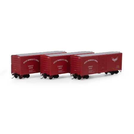 Athearn HO RTR 40ft Modern Box, GM&O (3) - Hobbytech Toys