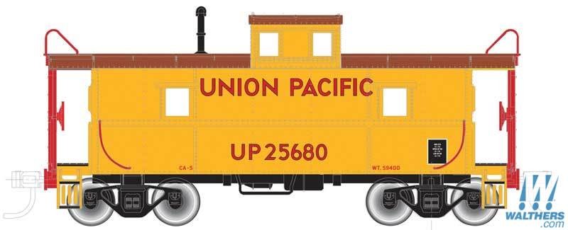 Trainman HO C&O-Style Steel Center-Cupola Caboose - Ready to Run - Union Pacific 25625 (Armour Yellow, red) Trainman TRAINS - HO/OO SCALE