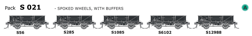 Sds Austrains Neo HO Nswgr S Truck S021 Spoked Wheels/Buffers (5) SDS Models TRAINS - HO/OO SCALE