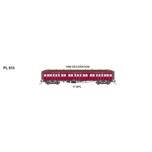 Austrains NEO PL013 HO 17 BPL VR Red PL Series Passenger Carriage Single Pack SDS Models TRAINS - HO/OO SCALE